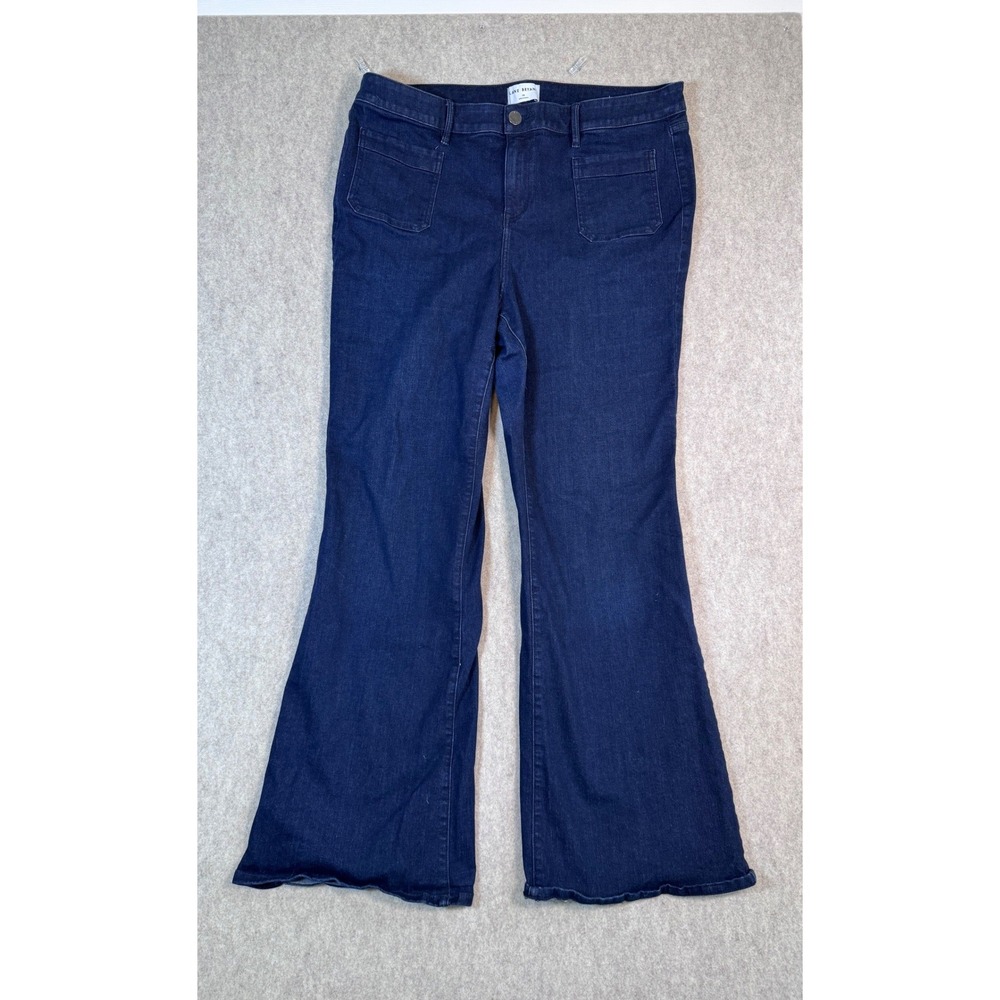 Lane Bryant Signature Fit High Rise Flare Jeans 20L Flex Magic Waistband Indigo